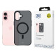 3MK iPhone 16 Smoke MagCase Θήκη Σιλικόνης TPU με MagSafe - Black / Διάφανη