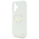 Guess iPhone 16 Plus - IML Heart - MagSafe Σκληρή Θήκη με Πλαίσιο Σιλικόνης - Διάφανη - GUHCP16MHCHGSPT