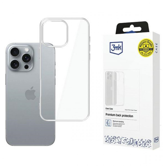 3MK iPhone 16 Pro Clear Case Θήκη Σιλικόνης TPU - Διάφανη