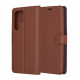 Techsuit Samsung Galaxy S22 Ultra - Leather Folio - Θήκη Πορτοφόλι από Δερματίνη με Stand - Brown