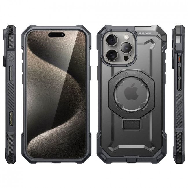 Supcase iPhone 16 Pro UB Grip Mag Σκληρή Θήκη με MagSafe και Stand - Grey