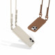 Tech-Protect iPhone 15 MagNecklace - MagSafe Θήκη Σιλικόνης TPU με Pυθμιζόμενο Αποσπώμενο Κορδόνι - Cosmic Latte