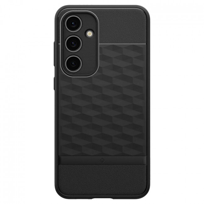 Caseology Samsung Galaxy S24 FE Parallax Θήκη Σιλικόνης με Σκληρό Πλαίσιο - Matte Black