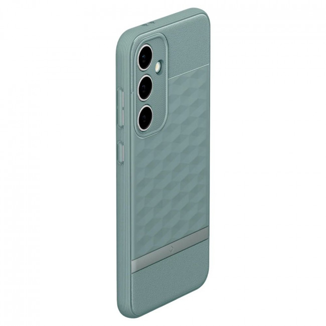 Caseology Samsung Galaxy S24 FE Parallax Θήκη Σιλικόνης με Σκληρό Πλαίσιο - Sage Green