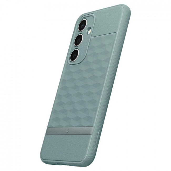 Caseology Samsung Galaxy S24 FE Parallax Θήκη Σιλικόνης με Σκληρό Πλαίσιο - Sage Green