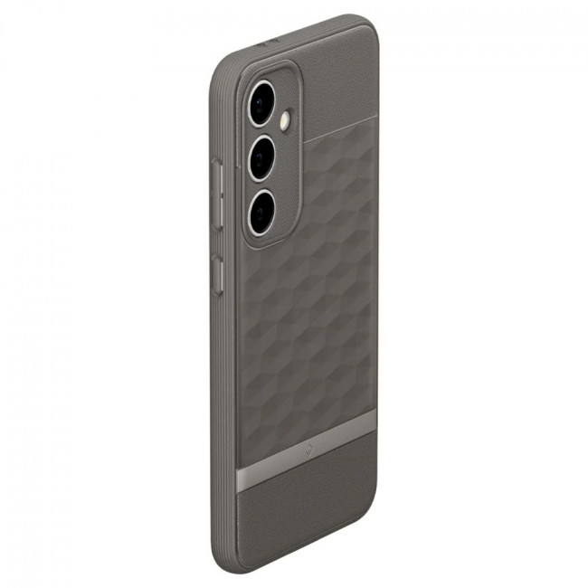 Caseology Samsung Galaxy S24 FE Parallax Θήκη Σιλικόνης με Σκληρό Πλαίσιο - Ash Grey