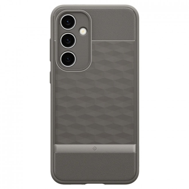 Caseology Samsung Galaxy S24 FE Parallax Θήκη Σιλικόνης με Σκληρό Πλαίσιο - Ash Grey