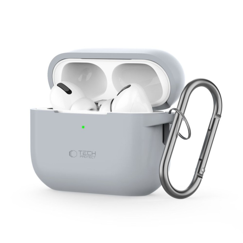 TECH-PROTECT AirPods Pro 1 / 2 Θήκη Σιλικόνης - Silicone Hook - Crayon Grey