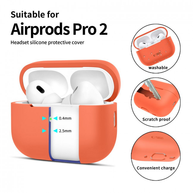 TECH-PROTECT AirPods Pro 1 / 2 Θήκη Σιλικόνης - Silicone - Neon Orange