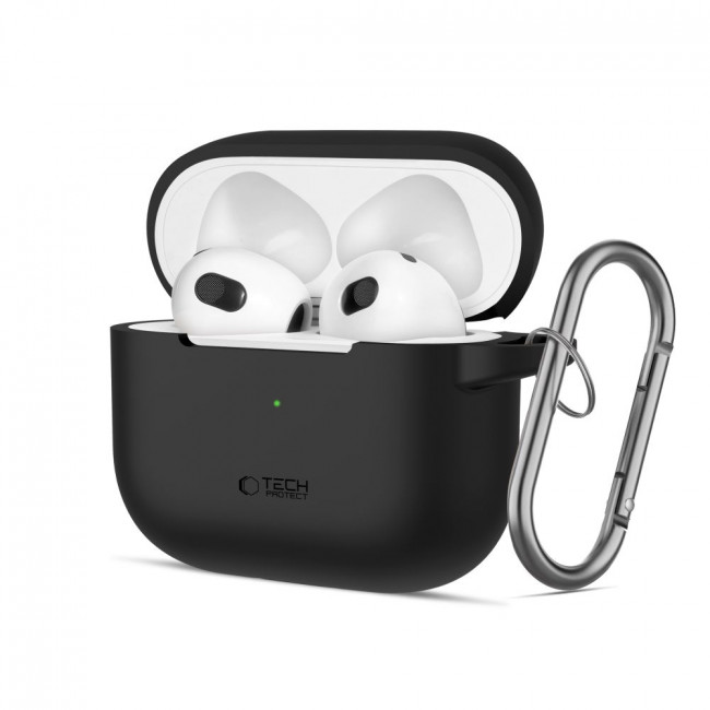 TECH-PROTECT AirPods 3 Θήκη Σιλικόνης - Silicone Hook - Black