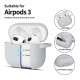 TECH-PROTECT AirPods 3 Θήκη Σιλικόνης - Silicone Hook - Crayon Grey