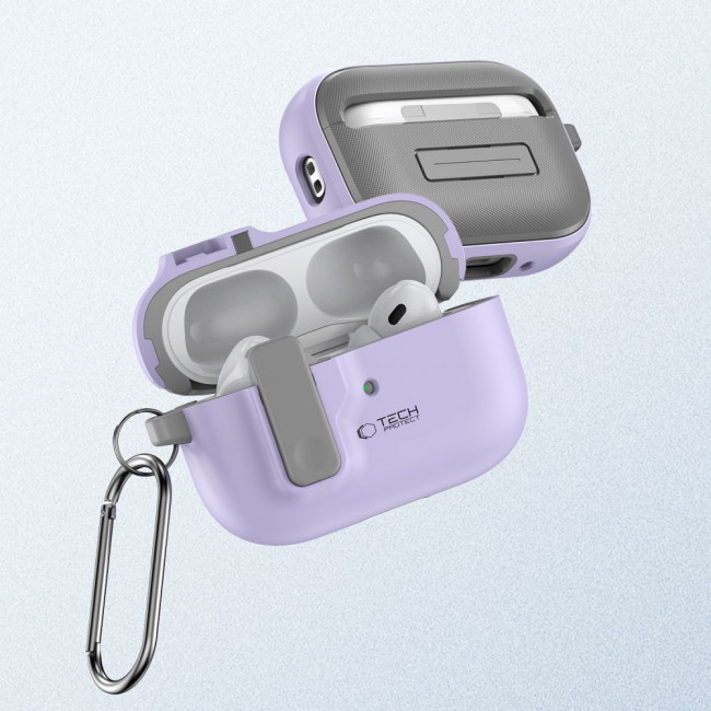 TECH-PROTECT AirPods Pro 1 / 2 Θήκη από Σκληρό Πλαστικό - Slim Hook - Lavender