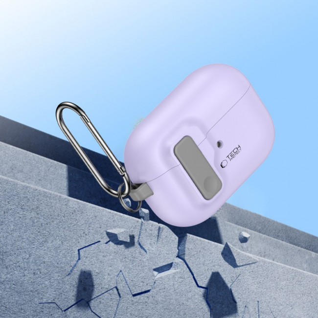 TECH-PROTECT AirPods Pro 1 / 2 Θήκη από Σκληρό Πλαστικό - Slim Hook - Lavender