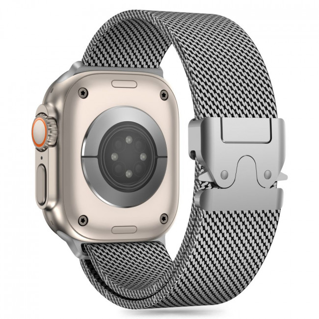 Tech-Protect Λουράκι Apple Watch 2 / 3 / 4 / 5 / 6 / 7 / 8 / 9 / 10 / SE / SE 2 / ULTRA 1 / ULTRA 2 - 44 / 45 / 46 / 49 mm Milano από Ανοξείδωτο Ατσάλι - Silver