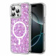 Techsuit iPhone 16 Pro - MagSafe - Sparkly Glitter - Σκληρή Θήκη με Πλαίσιο Σιλικόνης - Magenta