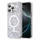 Techsuit iPhone 16 Pro - MagSafe - Sparkly Glitter - Σκληρή Θήκη με Πλαίσιο Σιλικόνης - White