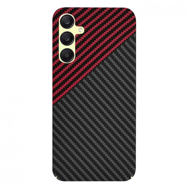 Techsuit Samsung Galaxy A25 5G Σκληρή Θήκη Carbonite FiberShell - Red Vortex