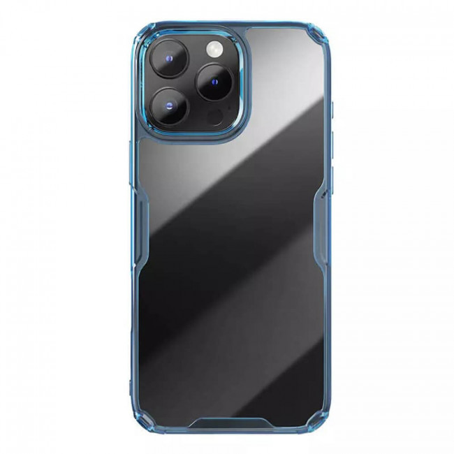 Nillkin iPhone 16 Pro Nature Pro - Σκληρή Θήκη με Πλαίσιο Σιλικόνης - Blue