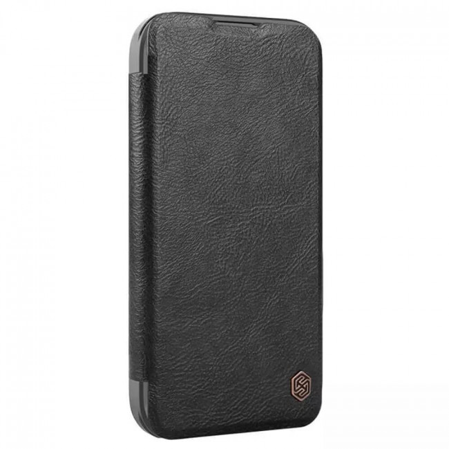 Nillkin iPhone 16 Pro Qin Prop Leather Θήκη Βιβλίο με Κάλυμμα για την Κάμερα - Black