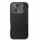 Nillkin iPhone 16 Pro Qin Prop Leather Θήκη Βιβλίο με Κάλυμμα για την Κάμερα - Black