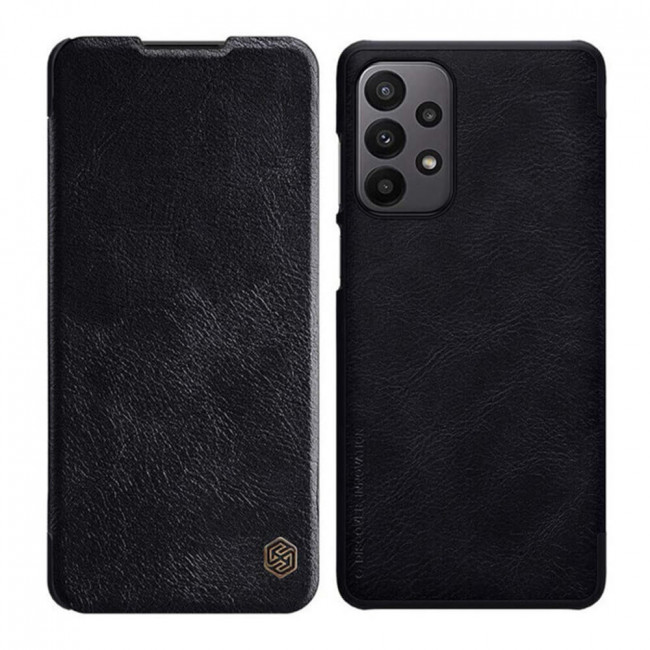 Nillkin iPhone 16 Pro Qin Prop Plain Leather Θήκη Βιβλίο - Black