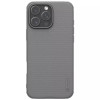 Nillkin iPhone 16 Pro Super Frosted Shield Pro Σκληρή Θήκη με Πλαίσιο Σιλικόνης - Titanium Gray