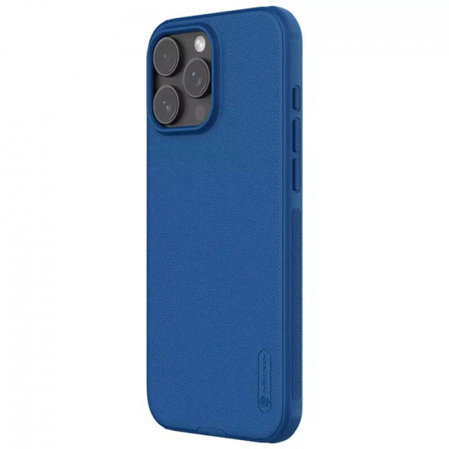 Nillkin iPhone 16 Pro Max Super Frosted Shield Pro Σκληρή Θήκη με Πλαίσιο Σιλικόνης - Blue