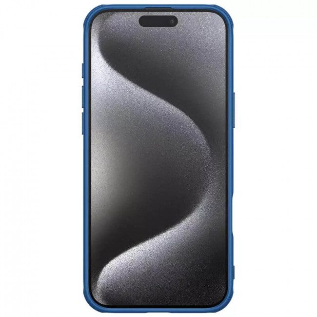 Nillkin iPhone 16 Pro Max Super Frosted Shield Pro Σκληρή Θήκη με Πλαίσιο Σιλικόνης - Blue