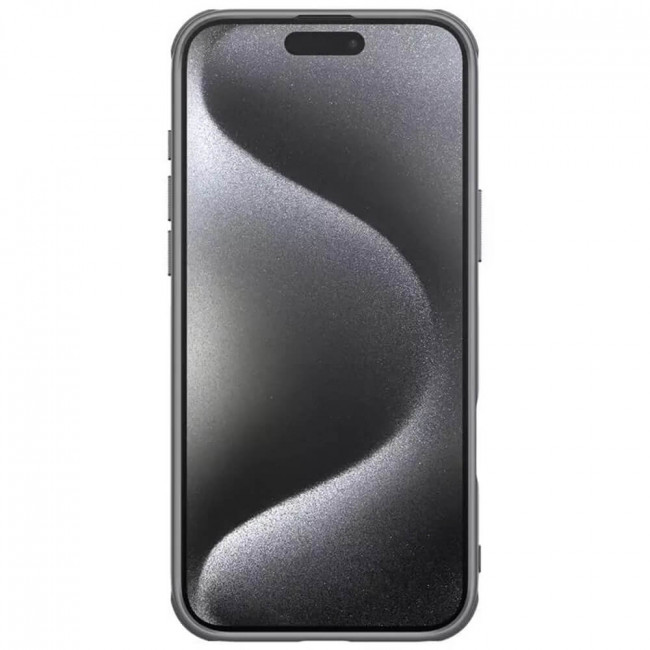 Nillkin iPhone 16 Pro Max Super Frosted Shield Pro Σκληρή Θήκη με Πλαίσιο Σιλικόνης - Titanium Gray