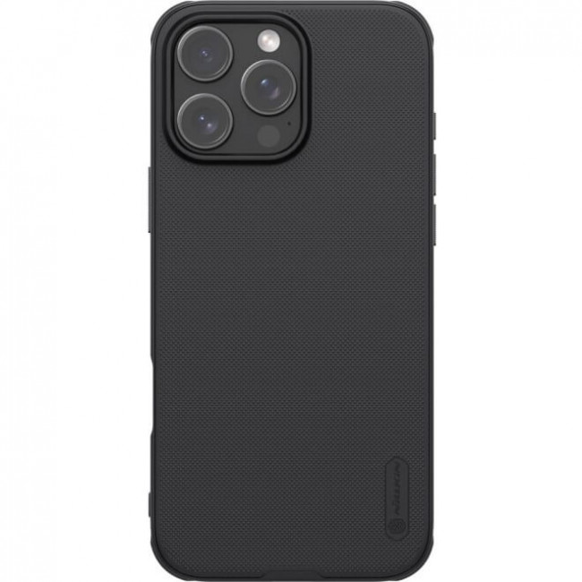 Nillkin iPhone 16 Pro Super Frosted Shield Pro Σκληρή Θήκη με Πλαίσιο Σιλικόνης - Black