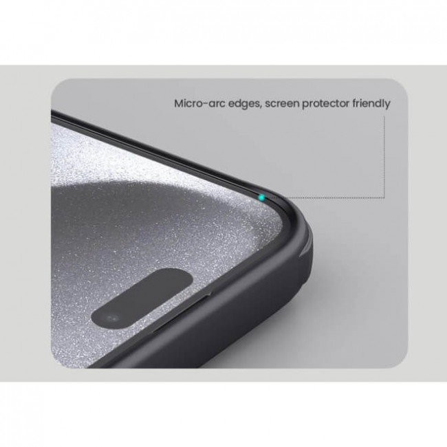 Nillkin iPhone 16 Pro Super Frosted Shield Pro Σκληρή Θήκη με Πλαίσιο Σιλικόνης - Black