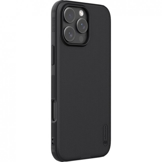 Nillkin iPhone 16 Pro Super Frosted Shield Pro Σκληρή Θήκη με Πλαίσιο Σιλικόνης - Black