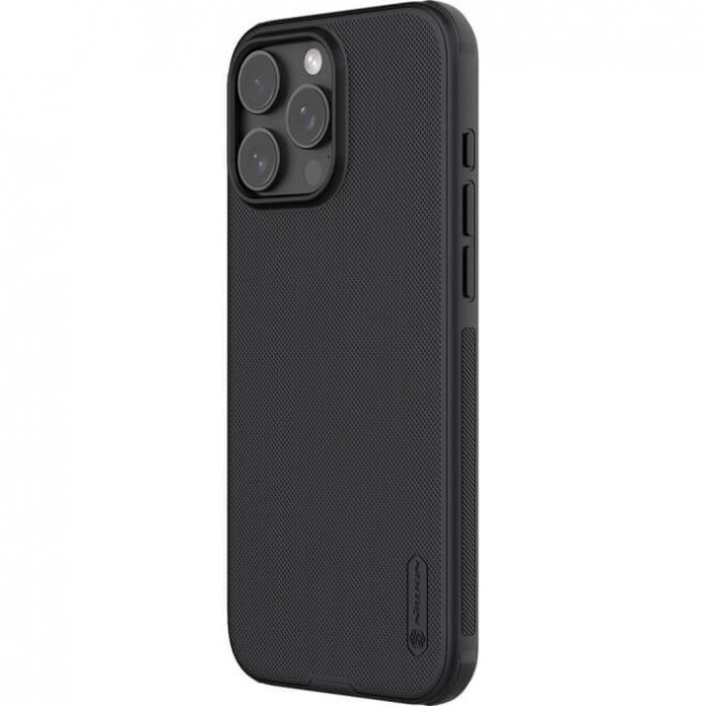 Nillkin iPhone 16 Pro Super Frosted Shield Pro Σκληρή Θήκη με Πλαίσιο Σιλικόνης - Black