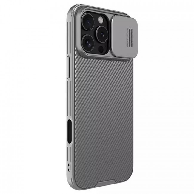 Nillkin iPhone 16 Pro CamShield Pro Σκληρή Θήκη με Κάλυμμα για την Κάμερα - Titanium Gray