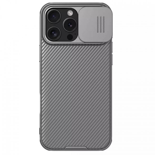 Nillkin iPhone 16 Pro CamShield Pro Σκληρή Θήκη με Κάλυμμα για την Κάμερα - Titanium Gray