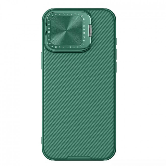 Nillkin iPhone 16 Pro CamShield Prop Σκληρή Θήκη με Κάλυμμα για την Κάμερα - Green