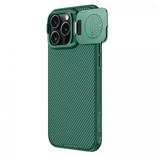 Nillkin iPhone 16 Pro CamShield Prop Σκληρή Θήκη με Κάλυμμα για την Κάμερα - Green