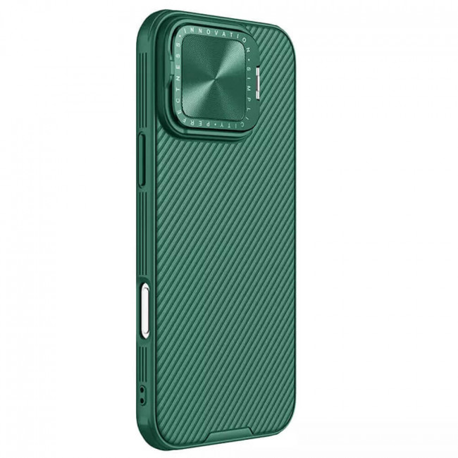 Nillkin iPhone 16 Pro CamShield Prop Σκληρή Θήκη με Κάλυμμα για την Κάμερα - Green