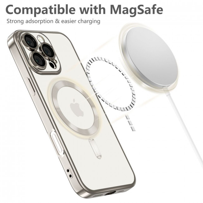 Tech-Protect iPhone 16 Pro Max MagFlex Θήκη Σιλικόνης TPU με MagSafe - Shiny Titanium