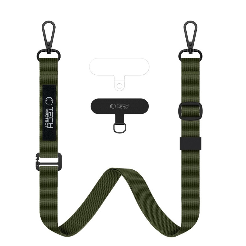 Tech-Protect C6S Rope CrossBody Strap - Universal Λουράκι για Θήκη Κινητού - Cargo Khaki