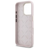 Guess iPhone 16 Pro - Silicone Logo Strass 4G - Σκληρή Θήκη με Πλαίσιο Σιλικόνης - Pink - GUHCP16LM4DGPP