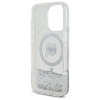 Karl Lagerfeld iPhone 16 Pro - Liquid Glitter Karl Head MagSafe Σκληρή Θήκη με Πλαίσιο Σιλικόνης - Διάφανη - KLHMP16LLGKISGH