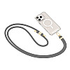 Tech-Protect C7S Rope CrossBody Strap - Universal Λουράκι για Θήκη Κινητού - Crayon Grey / Gold