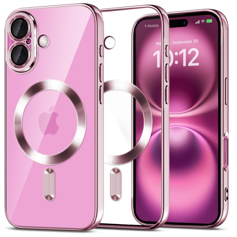 Tech-Protect iPhone 16 MagFlex Θήκη Σιλικόνης TPU με MagSafe - Διάφανη / Shiny Rose