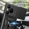 Techsuit Xiaomi Redmi Note 14 5G - CamShield - Σκληρή Θήκη με Προστασία Καμερών και Δαχτυλίδι Συγκράτησης - Black