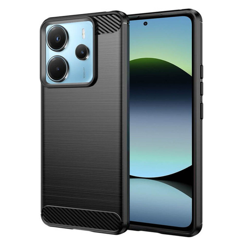 Techsuit Xiaomi Redmi Note 14 4G Carbon Silicone Θήκη Σιλικόνης TPU - Black