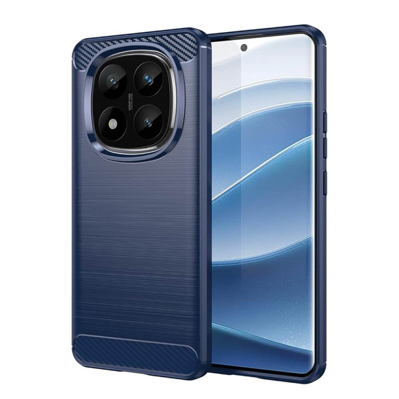 Techsuit Xiaomi Redmi Note 14 Pro+ 5G Carbon Silicone Θήκη Σιλικόνης TPU - Blue