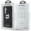 Karl Lagerfeld Samsung Galaxy S25 Plus - Monogram Choupette Head Pin - Σκληρή Θήκη με Επένδυση Συνθετικού Δέρματος  - Black - KLHCS25MPGKLCHPK