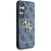 Guess Samsung Galaxy S25 - 4G Big Metal Logo - Θήκη με Επένδυση Συνθετικού Δέρματος - Blue - GUHCS25S4GMGBL