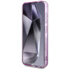 Guess Samsung Galaxy S25 - Glitter Flowers Triangle Buttons MagSafe - Σκληρή Θήκη με Πλαίσιο Σιλικόνης - Purple - GUHMS25SHFLPEDU